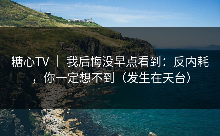 糖心TV ｜ 我后悔没早点看到：反内耗，你一定想不到（发生在天台）