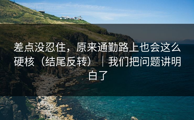 差点没忍住，原来通勤路上也会这么硬核（结尾反转）｜我们把问题讲明白了