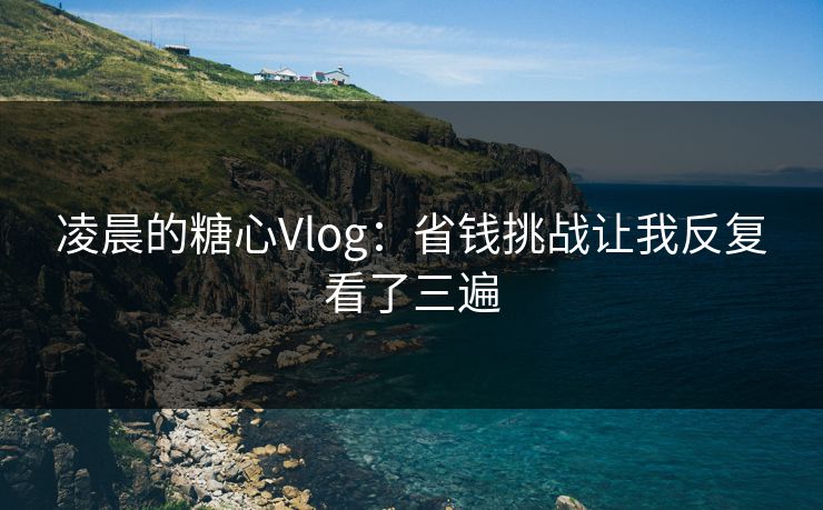 凌晨的糖心Vlog：省钱挑战让我反复看了三遍