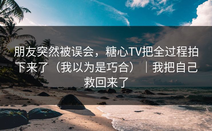 朋友突然被误会，糖心TV把全过程拍下来了（我以为是巧合）｜我把自己救回来了